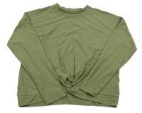 Khaki žebrované triko F&F