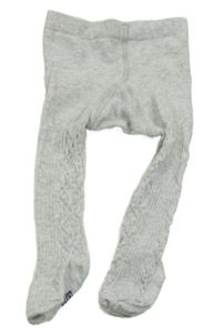 Šedé vzorované punčocháče 