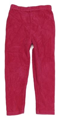 Růžové žebrované sametové tregíny 