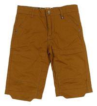 Hnědé plátěné kraťasy 