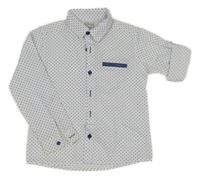 Bílo-modrá vzorovaná košile 