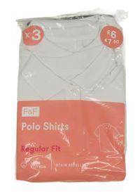 Nové - 3x bílé polo tričko F&F