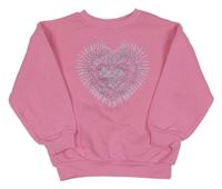 Růžová mikina se srdcem Primark
