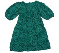 Zeleno-černé šaty s leopardím vzorem Next