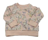 Růžová květovaná mikina Primark