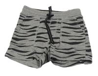 Šedo-černé pruhované teplákové kraťasy H&M