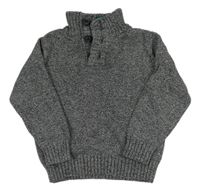Šedo-černý melírovaný svetr H&M