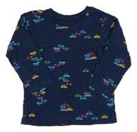 Tmavomodré triko s auty Matalan