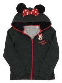 Tmavošedá propínací mikina s Minnie a kapucí H&M