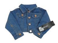 Nové - Modrá riflová crop bunda 