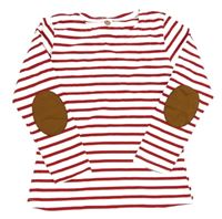 Bílo-červené pruhované triko 