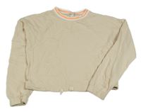 Béžová crop mikina H&M