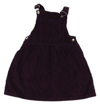 Švestkové laclové manšestrové šaty Topolino