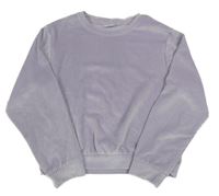 Lila žebrovaná plyšová crop mikina Name it