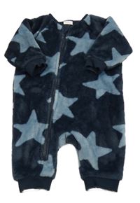 Tmavomodrý plyšový overal s hvězdami Next