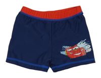 Tmavomodré nohavičkované chlapecké plavky - Auta 
