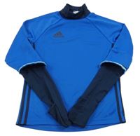Modré sportovní triko s logem Adidas