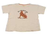 Světlerůžové crop tričko s gepardem Pepperts