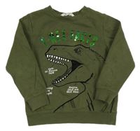 Khaki mikina s dinem H&M