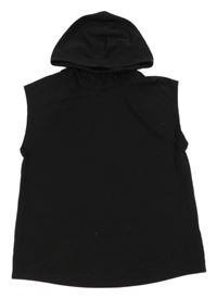 Černá tepláková vesta s kapucí H&M
