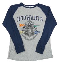 Šedo-tmavomodré pyžamové triko - Harry Potter H&M