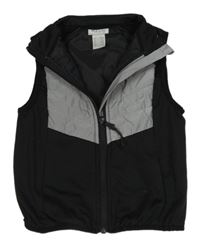 Černo-šedá vesta s šusťákovým prvkem H&M