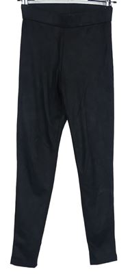 Dámské černé semišové tregíny zn. Pull&Bear 