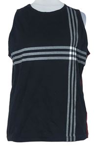 Dámský černý top s pruhy Burberry 