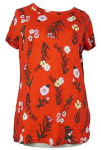 Dámské červené květované tričko Dorothy Perkins 