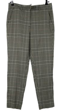 Dámské černo-hnědé kostkované kalhoty M&S
