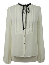 Dámská smetanová šifonová halenka s plisováním Atmosphere 