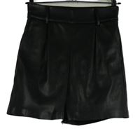 Dámské černé koženkové kraťasy F&F