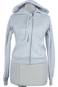 Dámská šedá crop propínací mikina s kapucí H&M