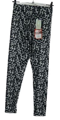 Nové - Dámské černo-šedé vzorované legíny Goldigga 