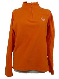 Dámská oranžová fleecová mikina 