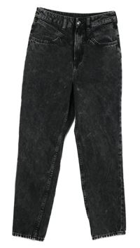 Dámské tmavošedé mom rifle H&M