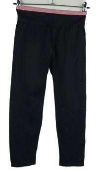 Dámské černo-růžové sportovní capri legíny Manuka 