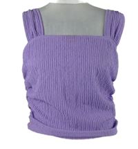 Nové - Dámský lila strukturovaný crop top 