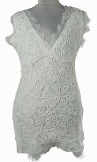 Dámská bílá krajková tunika 