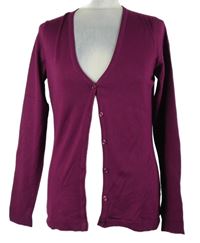 Dámský purpurový propínací svetr Manguun 