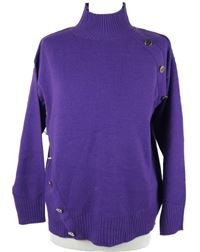 Dámský fialový svetr s gombíky a stojáčkem Next 