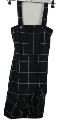 Dámské černé kostkované laclové šaty Quiz 