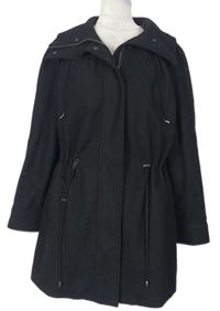 Dámský černý vlněný kabát Jacques Vert 