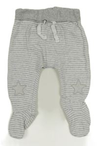 Šedo-bílé pruhované polodupky s hvězdami Mothercare 