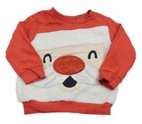 Červeno-bílá mikina se Santa Clausem zn. F&F