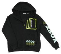 Černá propínací mikina s potiskem x-box a kapucí M&S