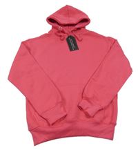 Nové - Neonově růžová mikina s kapucí 