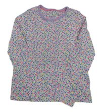 Bílé květinové triko M&S