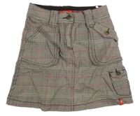 Béžovo-hnědo-růžová kostkovaná sukně Esprit