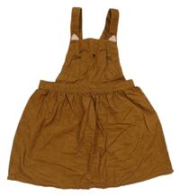 Hnědá manšestrová laclová sukně s kočkou H&M